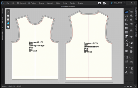 SEWING PATTERN M001: MEN'S TANK TOP BASE LAYER