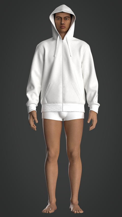 SEWING PATTERN M023: MEN'S REGULAR HOODIE WITH CF ZIP