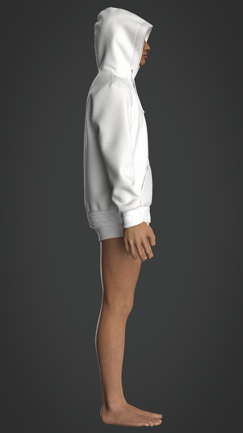 SEWING PATTERN M023: MEN'S REGULAR HOODIE WITH CF ZIP