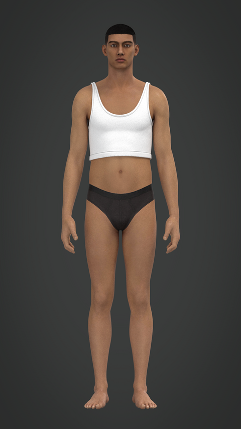 SEWING PATTERN M002: MEN'S TANK CROP TOP