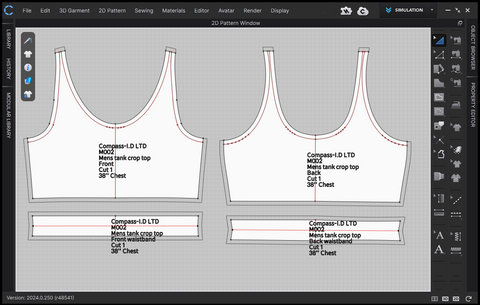 SEWING PATTERN M002: MEN'S TANK CROP TOP