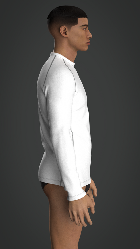 SEWING PATTERN M011: MEN'S FITTED LONG SLEEVE RAGLAN T-SHIRT B