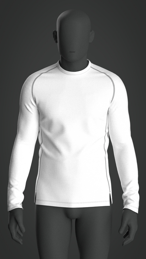 SEWING PATTERN M011: MEN'S FITTED LONG SLEEVE RAGLAN T-SHIRT B