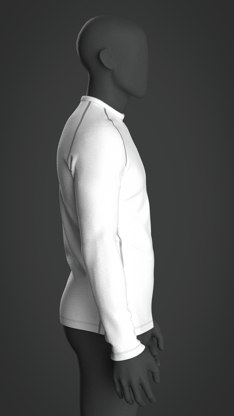 SEWING PATTERN M011: MEN'S FITTED LONG SLEEVE RAGLAN T-SHIRT B